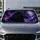 Realistic Black Wolf With Amber Eyes, Purple Night Mist For Gothic Wildlife Fans Car Sunshade - 5