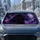 Realistic Black Wolf With Amber Eyes, Purple Night Mist For Gothic Wildlife Fans Car Sunshade - 2