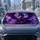 Purple Dragon With Gothic Castle And Mystic Dusk Fantasy Decor For Medieval Fans Car Sunshade - 2
