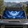 Icy Blue Angel Wings Electric Heart Rose Fantasy Night Sky For Mystic Gothic Dreamers Car Sunshade - 2
