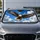 Bald Eagle Flying Over Blue Sky Clouds Patriotic Wildlife Decor For Outdoor Lovers Car Sunshade - 4