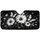 Black White Butterfly Flowers Gothic Botanical Decor For Moody Elegant Aesthetic Car Sunshade - 3