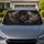 Charging Wild Boar In Smoky Darkness For Rugged Hunting Lodge Outdoor Enthusiasts Car Sunshade - 1