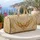 Gilded Angel Wings On Antique Ivory For Elegant Holiday Travel And Vintage Style Quilted Weekend Bag - 5