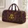 Golden Iris Baroque Scrollwork On Aubergine For Autumn Holiday Travel Style For Her Quilted Weekend Bag - 1