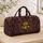 Golden Iris Baroque Scrollwork On Aubergine For Autumn Holiday Travel Style For Her Quilted Weekend Bag - 4