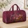 Vintage Rose Lavender Basket Botanical Floral Travel Gift For Romantic Garden Lovers Quilted Weekend Bag - 4