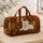 West Highland White Terrier With Autumn Botanicals For Cozy Fall Travel Dog Lovers Quilted Weekend Bag - 4