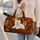 West Highland White Terrier With Autumn Botanicals For Cozy Fall Travel Dog Lovers Quilted Weekend Bag - 2