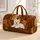 West Highland White Terrier With Autumn Botanicals For Cozy Fall Travel Dog Lovers Quilted Weekend Bag - 1