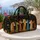 Long Neck Pony Parade Rainbow Folk Art Holiday Travel Gift For Whimsical Animal Fans Quilted Weekend Bag - 5