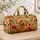 Golden Retriever With Autumn Maple Leaves And Butterflies For Fall Travel Pet Lovers Quilted Weekend Bag - 4