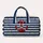 Navy Sailor Stripes With Red Anchor And Rope For Coastal Vacation And Sailing Lovers Quilted Weekend Bag - 6