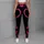 Hot Pink Butterfly Heart On Black For Romantic Festival Yoga Lounge Women's Look Leggings - 5