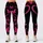 Hot Pink Butterfly Heart On Black For Romantic Festival Yoga Lounge Women's Look Leggings - 1