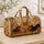Elegant Dachshunds With Autumn Leaves And Acorns For Fall Travel Dachshund Lovers Quilted Weekend Bag - 4