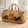 Elegant Dachshunds With Autumn Leaves And Acorns For Fall Travel Dachshund Lovers Quilted Weekend Bag - 1