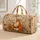 Thanksgiving Woodland Fox Family With Autumn Florals For Fall Travel And Holiday Gifts Quilted Weekend Bag - 1