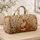 Thanksgiving Woodland Fox Family With Autumn Florals For Fall Travel And Holiday Gifts Quilted Weekend Bag - 4