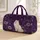 Regal White Cat In Purple Florals Vintage Romantic Garden Style For Cat Lovers Women Quilted Weekend Bag - 1