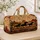 Black Galloping Horses With Desert Cactus Western Ranch Travel Style For Riders On Trips Quilted Weekend Bag - 4