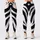 Monochrome Zebra Stripe Athletic Style For Yoga Gym Running And Streetwear Women Leggings - 1