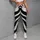 Monochrome Zebra Stripe Athletic Style For Yoga Gym Running And Streetwear Women Leggings - 4