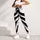Monochrome Zebra Stripe Athletic Style For Yoga Gym Running And Streetwear Women Leggings - 6