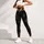 Black Tiger Face With Golden Florals For Luxe Night Out Festival Style Statement Leggings - 6