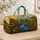 Post Impressionist River Landscape With Sunflowers For Artful Harvest Travel Style Quilted Weekend Bag - 4