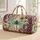 Turquoise Dragonfly With Plum Rose Vines For Magical Garden Getaways And Women Style Quilted Weekend Bag - 1