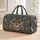 Retro Owl Folk Art In Blue Gray Ochre For Autumn Travel And Holiday Gifts For Women Quilted Weekend Bag - 1