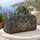 Retro Owl Folk Art In Blue Gray Ochre For Autumn Travel And Holiday Gifts For Women Quilted Weekend Bag - 5