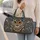 Retro Owl Folk Art In Blue Gray Ochre For Autumn Travel And Holiday Gifts For Women Quilted Weekend Bag - 2
