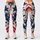 Distressed American Flag Stripes And Navy Stars For Patriotic Fitness Style For Women Leggings - 1
