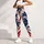 Distressed American Flag Stripes And Navy Stars For Patriotic Fitness Style For Women Leggings - 5
