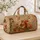 Red Squirrel With Acorns And Autumn Botanicals For Woodland Travel And Nature Lovers Quilted Weekend Bag - 4