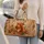 Red Squirrel With Acorns And Autumn Botanicals For Woodland Travel And Nature Lovers Quilted Weekend Bag - 2