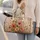 Coral Wildflower Meadow With Butterflies For Cottagecore Getaways And Nature Lovers Quilted Weekend Bag - 2
