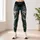 Majestic Gray Wolf With Teal Forest Florals For Yoga Festival Streetwear Women Fans Leggings - 6