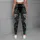 Majestic Gray Wolf With Teal Forest Florals For Yoga Festival Streetwear Women Fans Leggings - 4