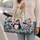 Festive Nautical Penguin With Sailboats And Starfish For Coastal Christmas Travel Quilted Weekend Bag - 2