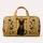 Regal Black Bastet Cat With Egyptian Gold Motifs For Luxe Travel Style Cat Lovers Quilted Weekend Bag - 6