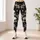 Gothic Halloween Skulls With Dark Roses And Bats For Witchy Fall Festival Outfits Leggings - 6