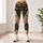 Barn Owl Autumn Leaves Boho Woodland Folk Art For Cozy Fall Cottagecore Nature Lovers Leggings - 6