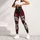 Gothic Sugar Skull With Red Roses For Halloween Yoga Workouts And Festival Style Leggings - 6