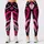 Midnight Black Fuchsia Scribble Hearts For Gym Yoga Running And Everyday Athleisure Leggings - 1