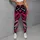 Midnight Black Fuchsia Scribble Hearts For Gym Yoga Running And Everyday Athleisure Leggings - 4