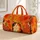 Joyful Calico Cat With Autumn Leaves And Warm Gradient Harvest Travel Style For Cat Lovers Quilted Weekend Bag - 1