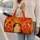 Joyful Calico Cat With Autumn Leaves And Warm Gradient Harvest Travel Style For Cat Lovers Quilted Weekend Bag - 2